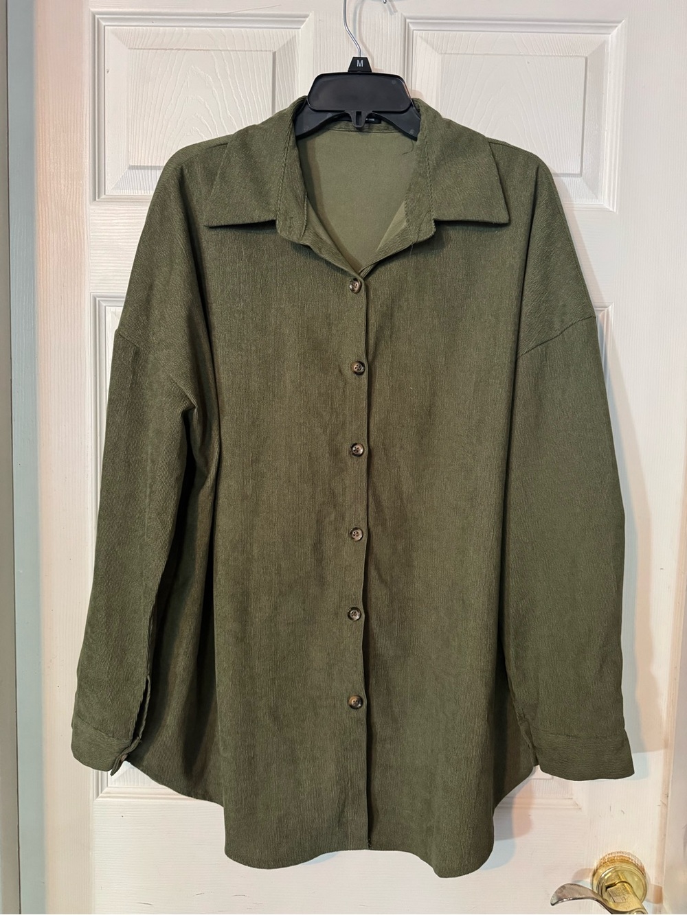 Women’s Olive Green Button-Up Top